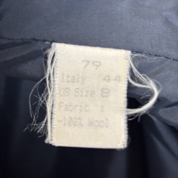 Cinzia Rocca Italy Wool Coat Black Womens Collared Overcoat Size US 8 - Picture 8 of 8